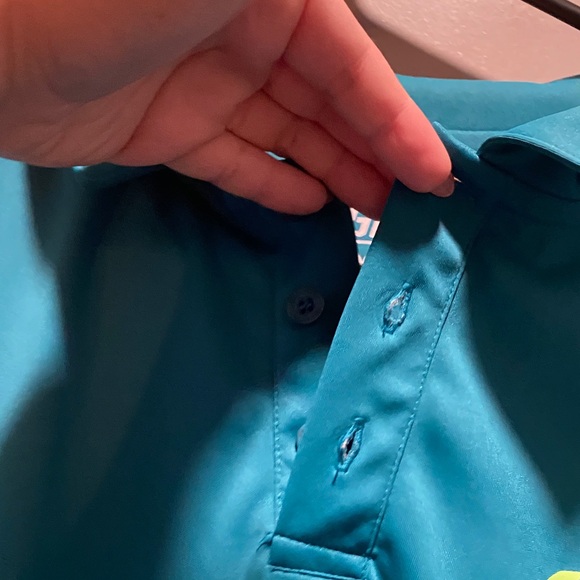 Legendary Anglers Teal Performance Polo Shirt Size M - Picture 3 of 7